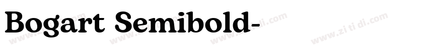 Bogart Semibold字体转换